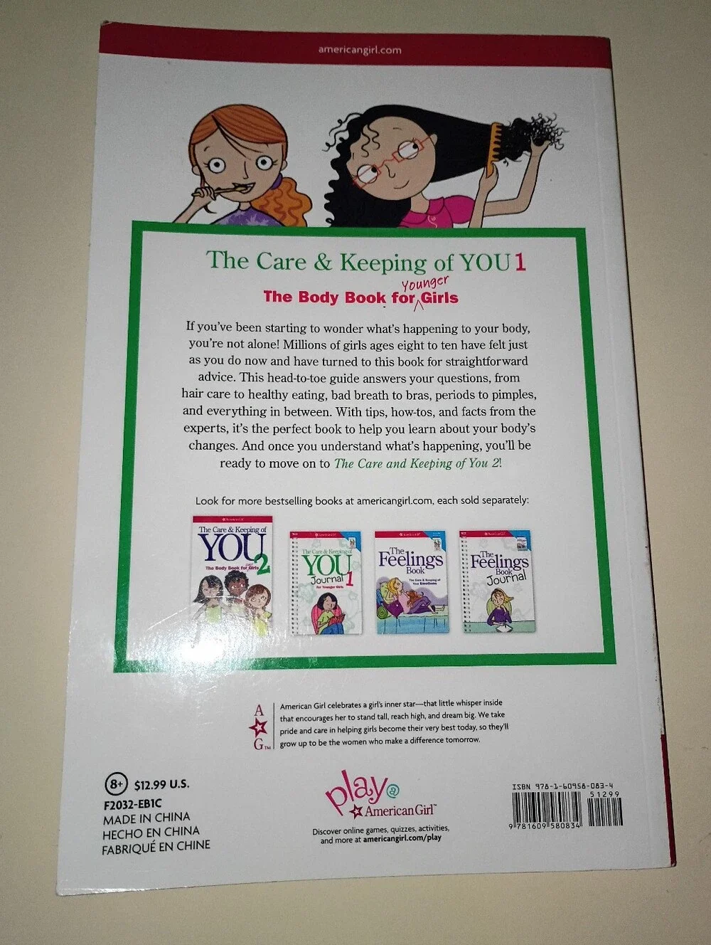 AMERICAN GIRL THE CARE AND KEEPING OF YOU BOOK 2012 EDITION